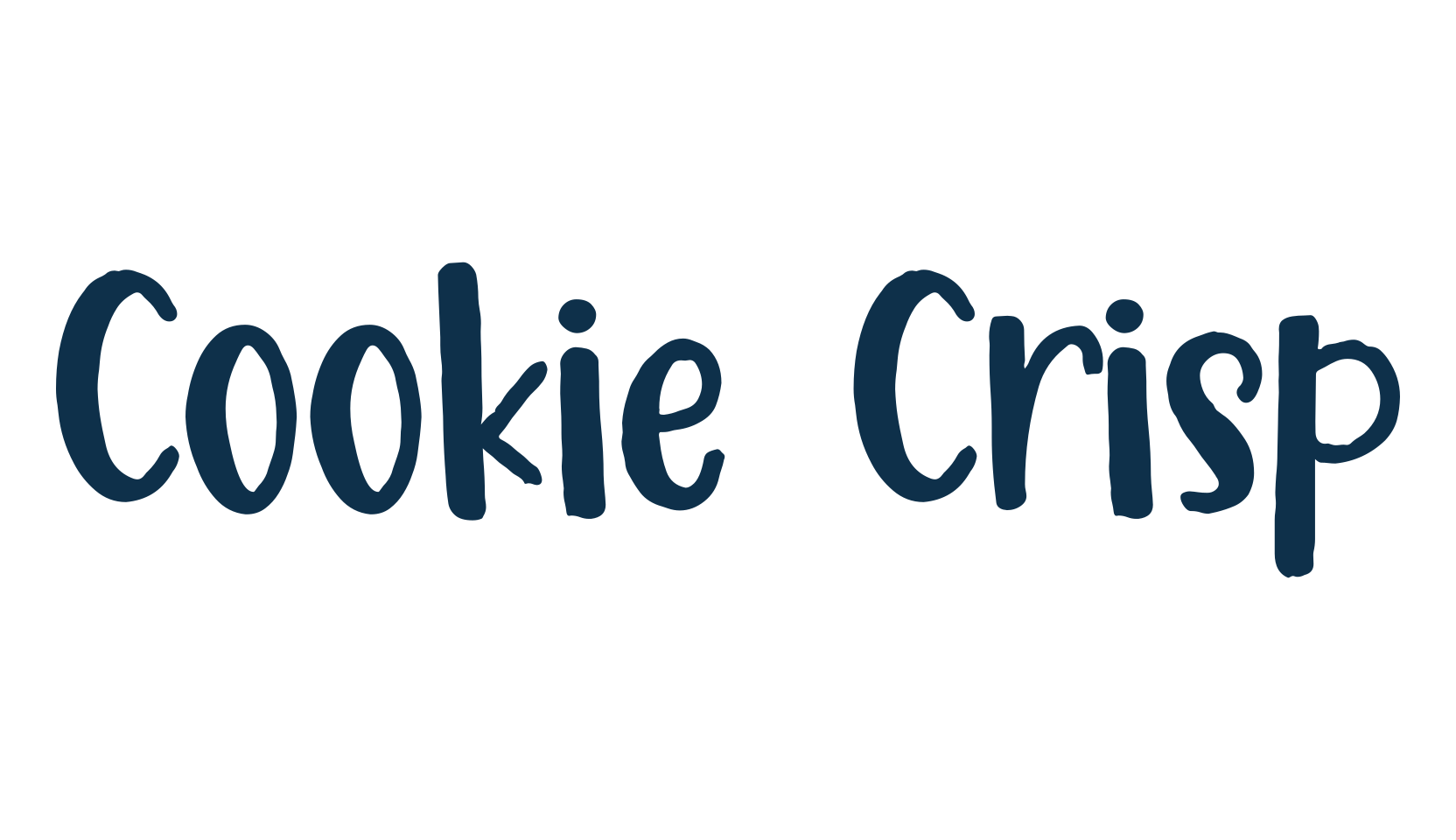 Cookie Crisp, various font preview