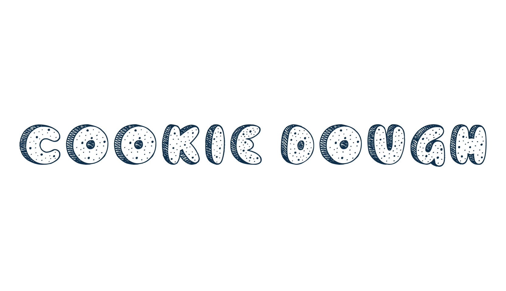 Cookie Dough, cartoon font preview