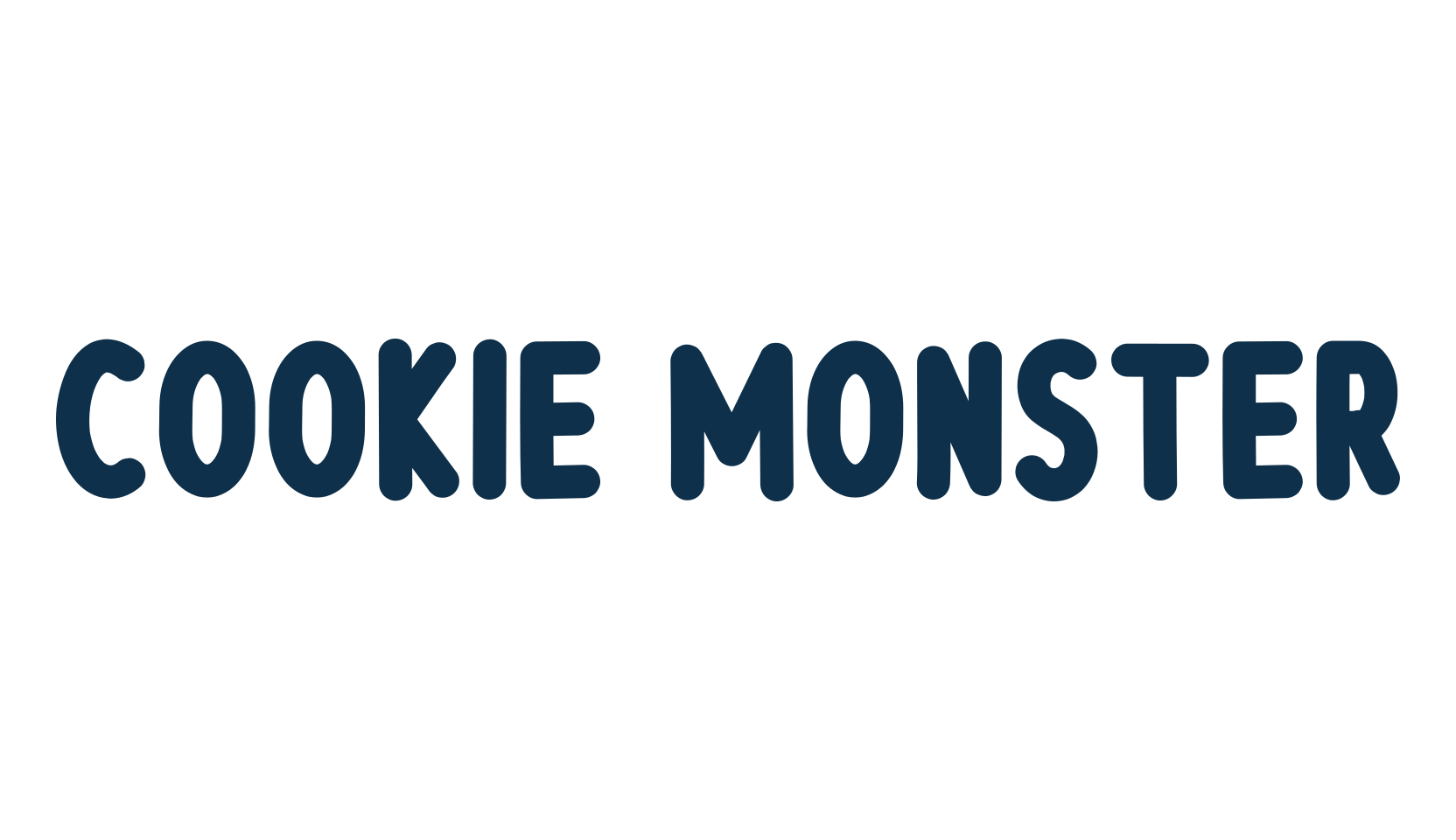 Cookie Monster, script handwritten fancy decorative calligraphy font preview