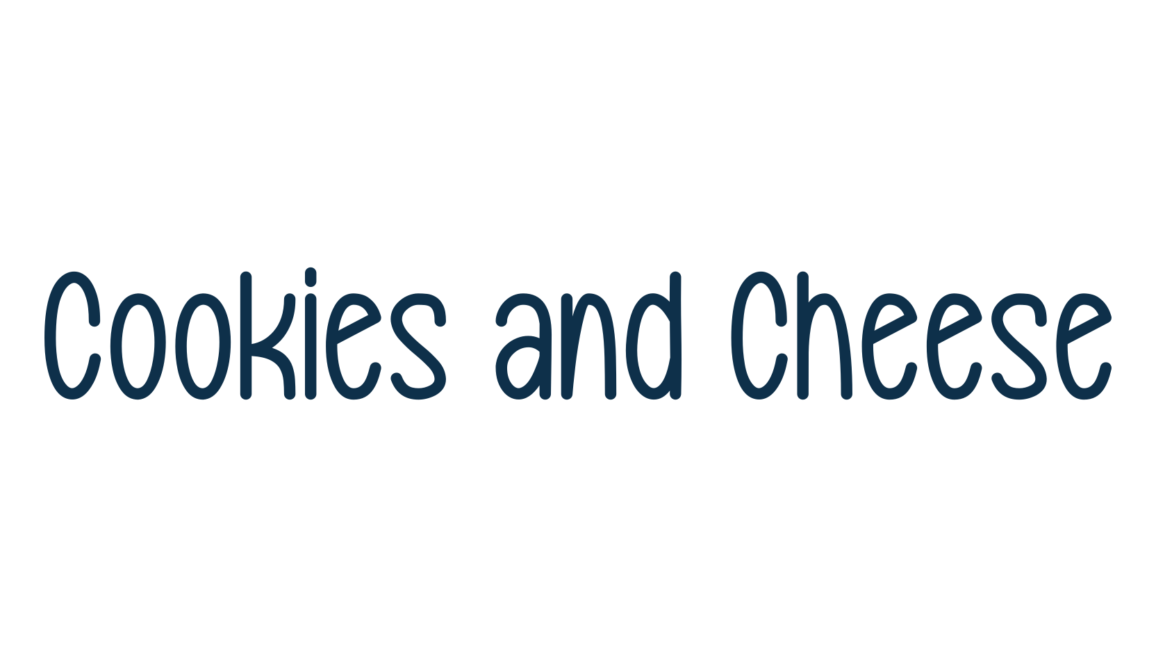 Cookies and Cheese, handwriting font preview