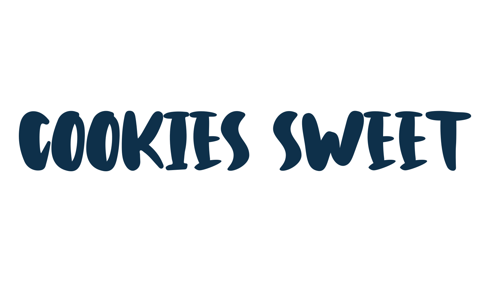 Cookies Sweet, cartoon font preview