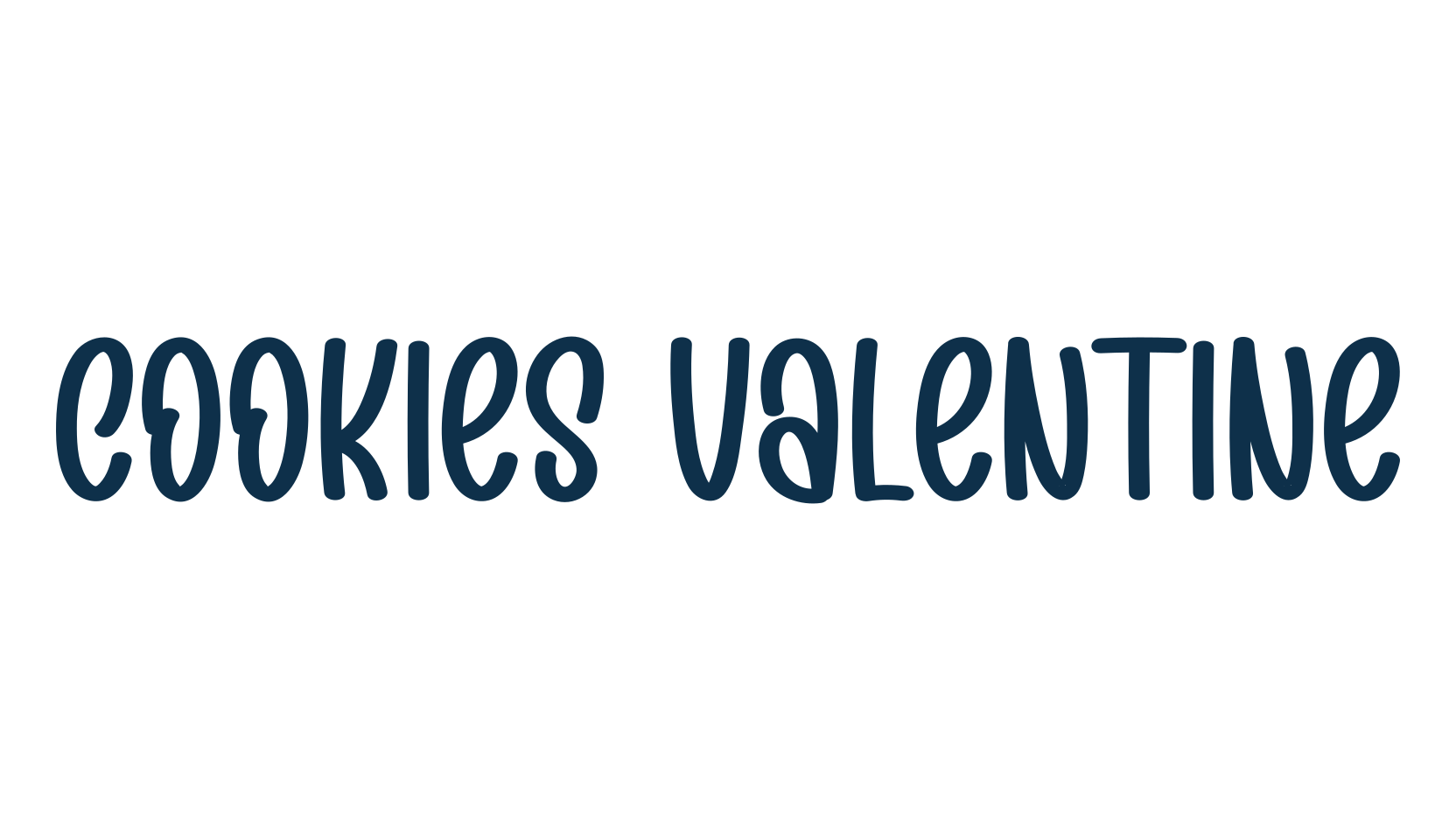 Cookies Valentine, fancy decorative font preview