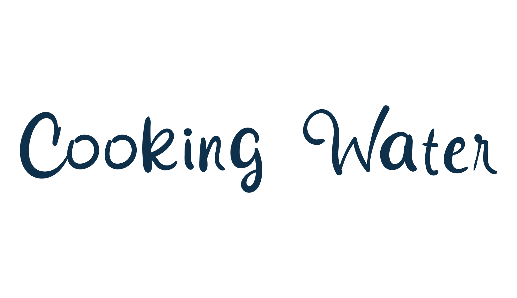 Cooking Water, script handwritten fancy decorative calligraphy font preview