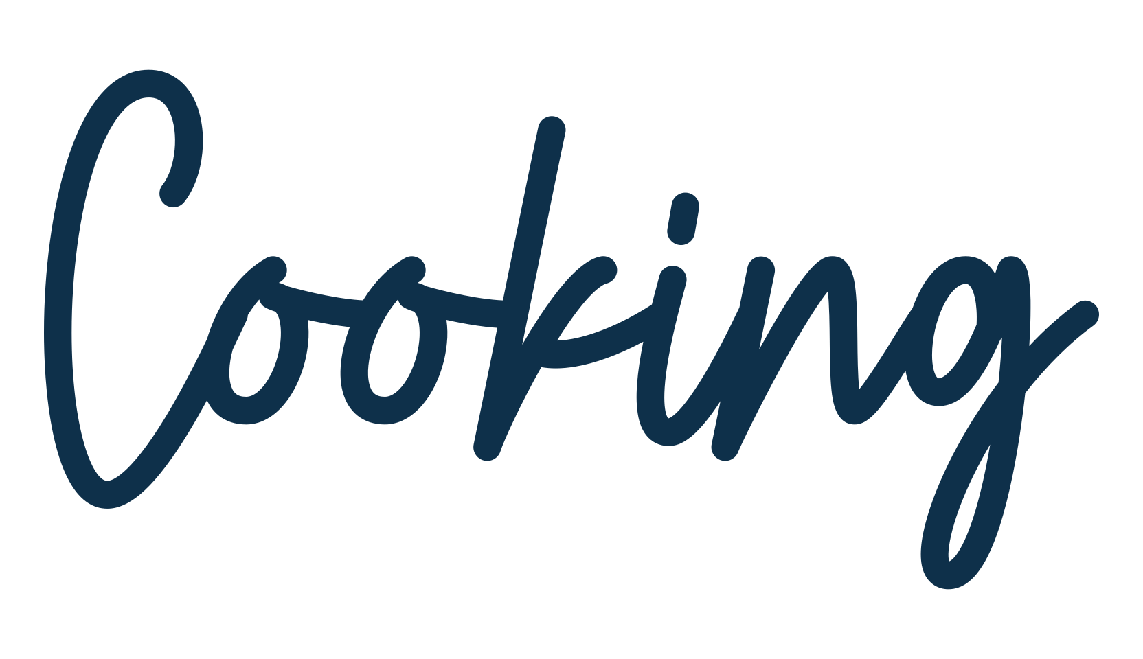 Cooking, handwriting font preview
