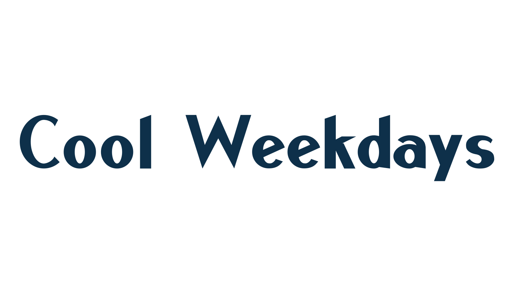 Cool Weekdays, sans serif font preview