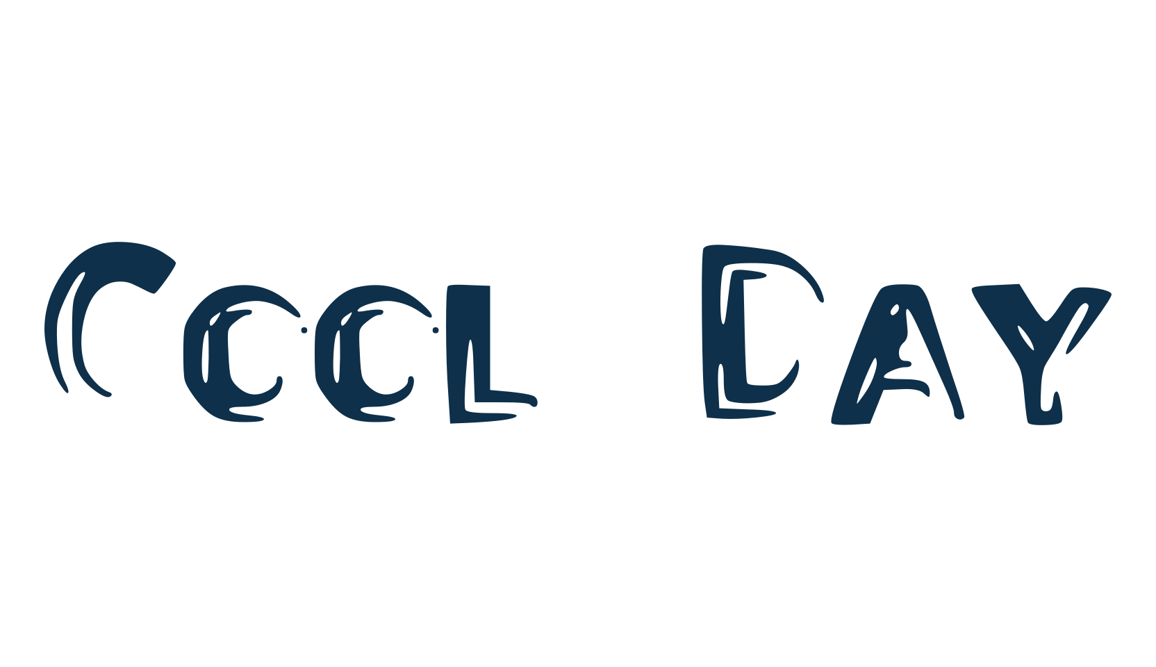 Cool Day, fancy distorted decorative font preview