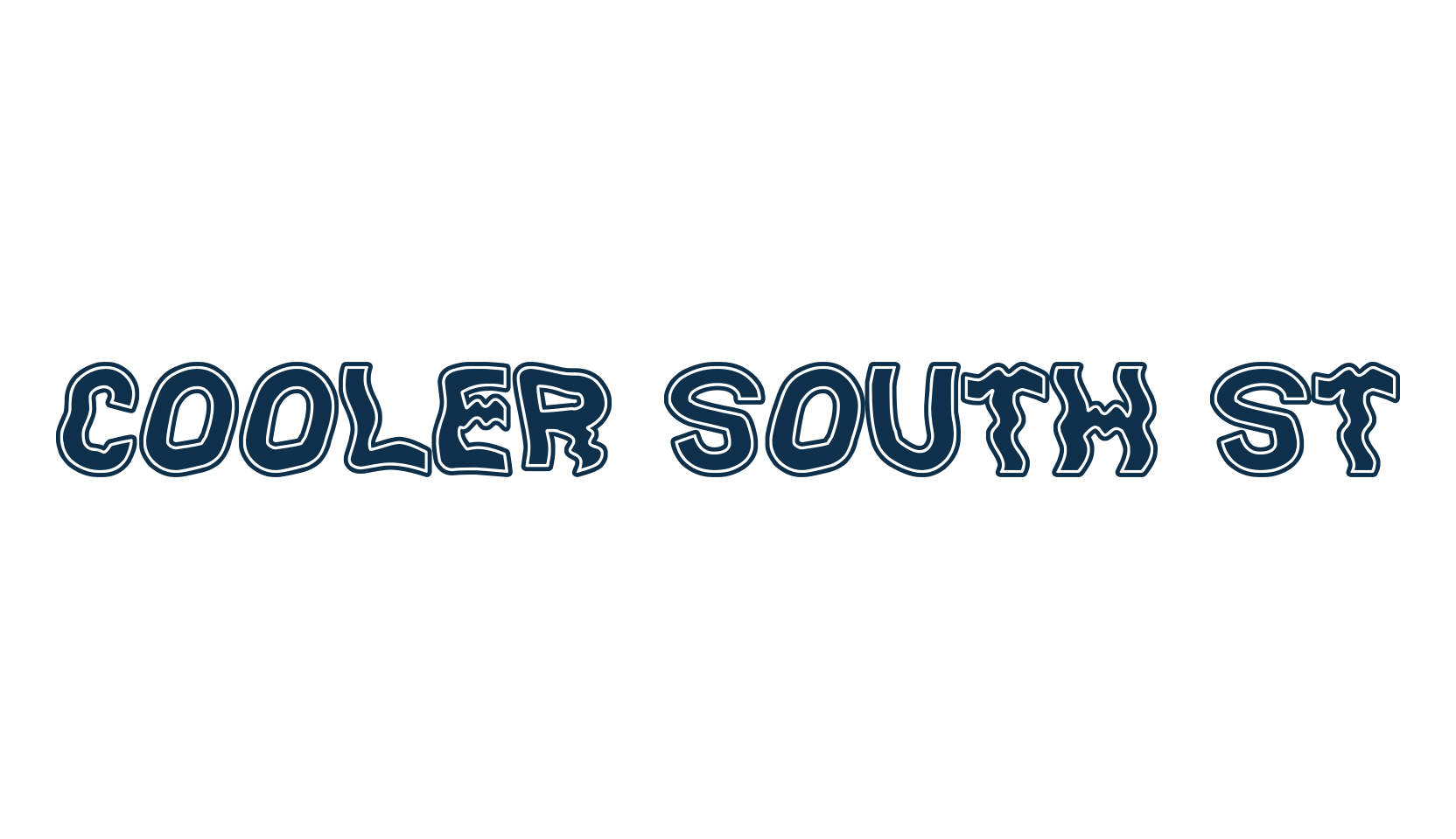 Cooler South St, fancy distorted decorative font preview