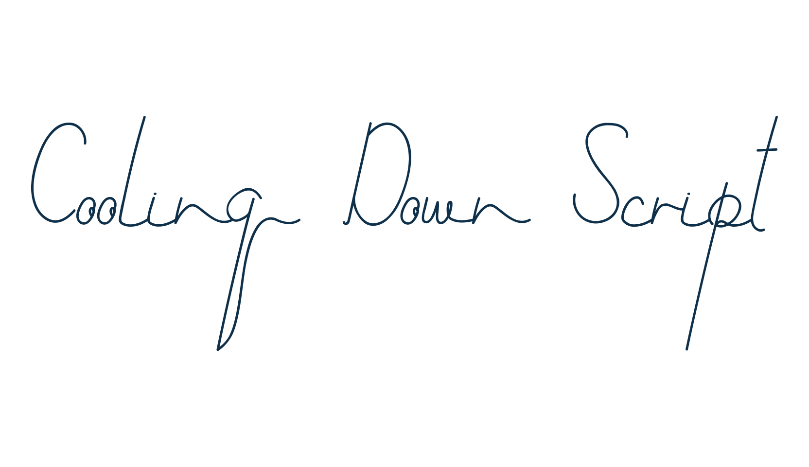 Cooling Down Script, script handwritten fancy decorative calligraphy font preview