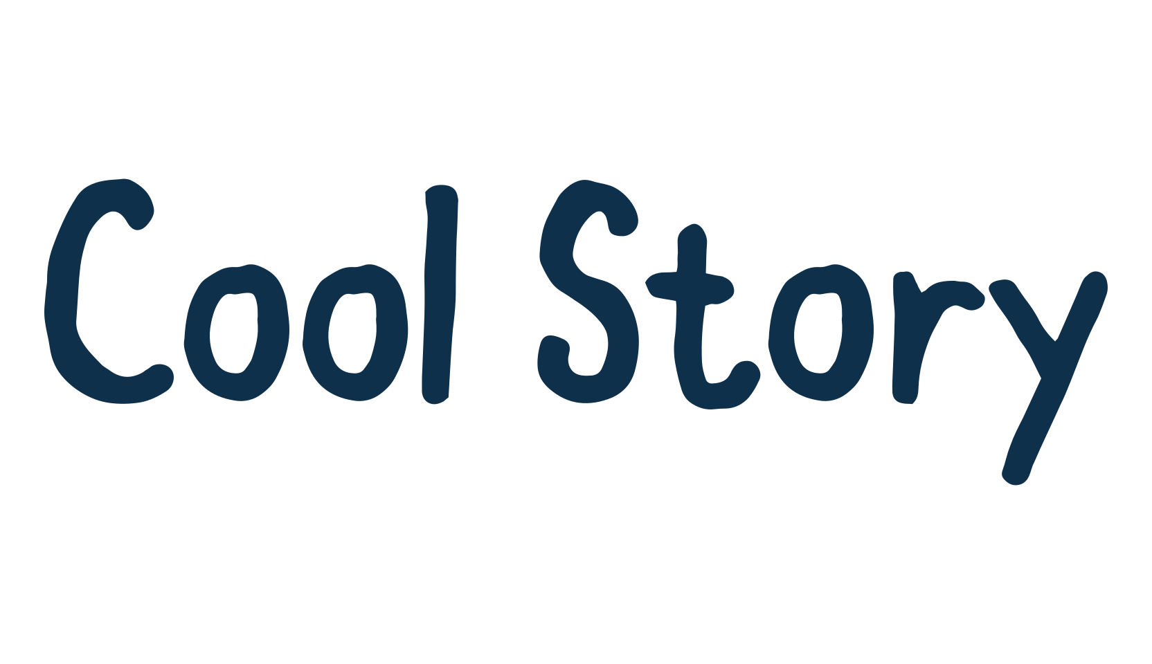 Cool Story, handwriting font preview