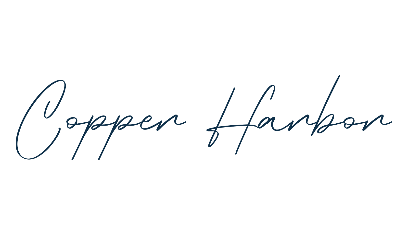 Copper Harbor, handwriting font preview