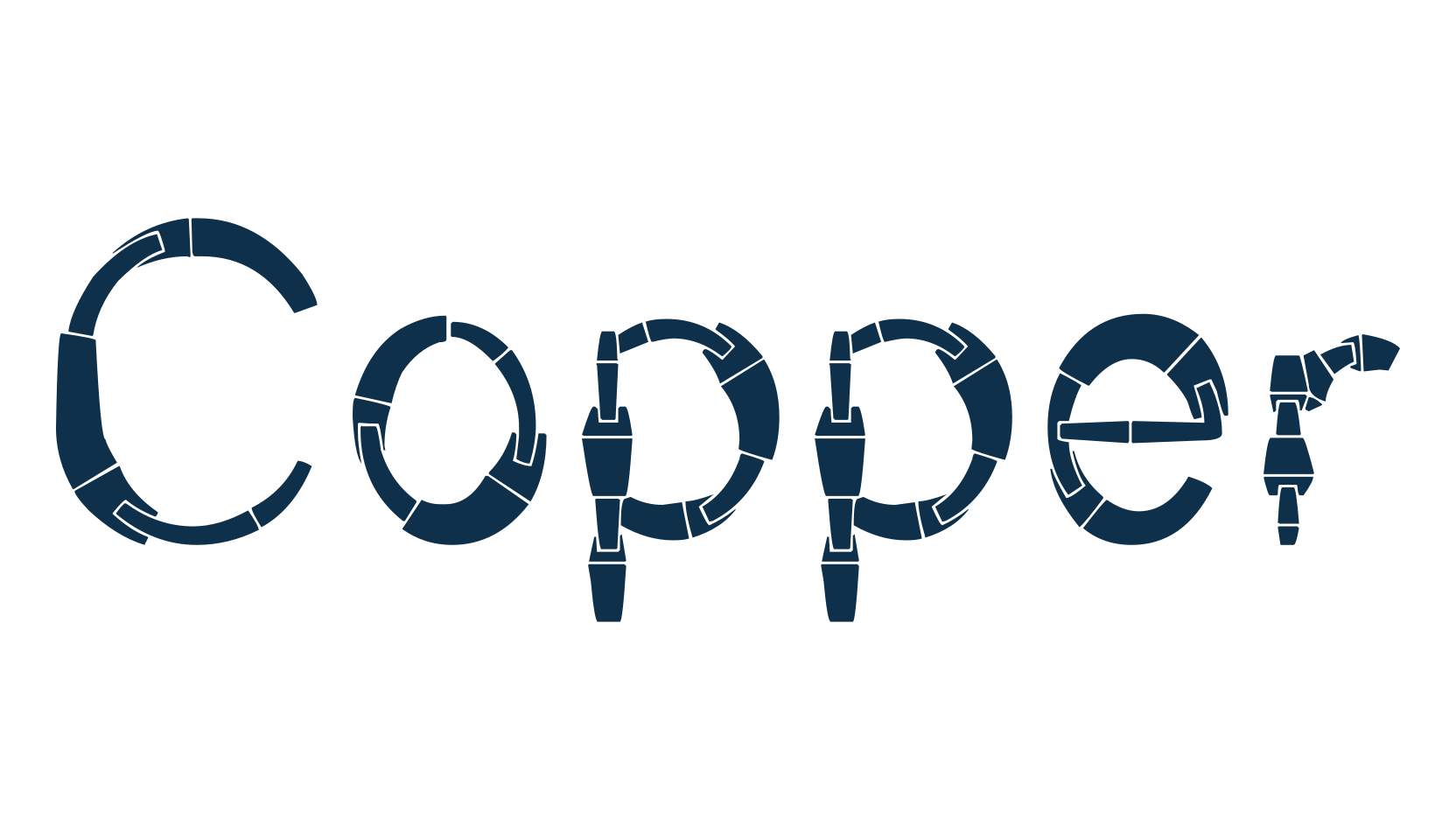 Copper (copper), fancy decorative font preview
