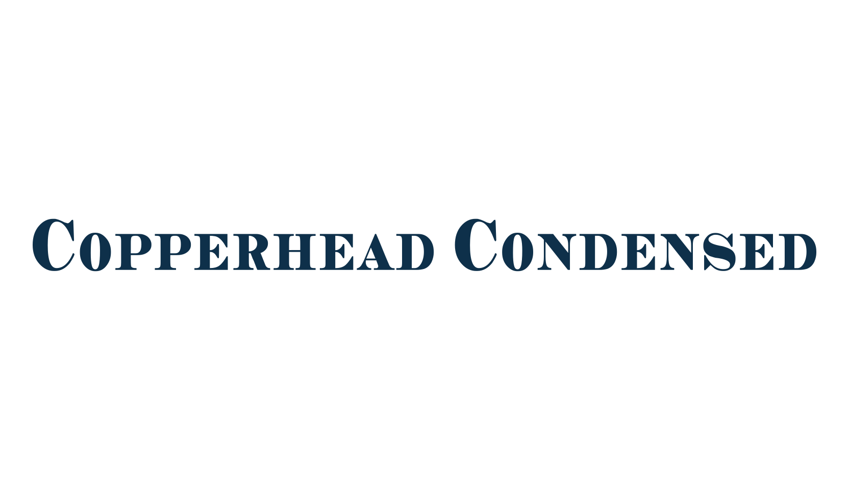 Copperhead Condensed, serif font preview