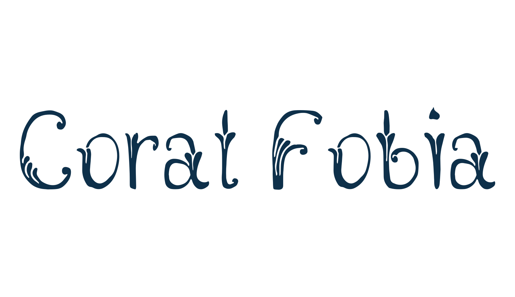 Coral Fobia, fancy decorative font preview