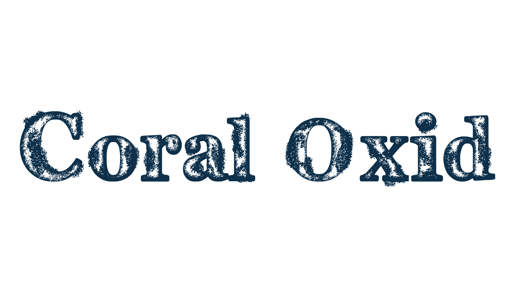 Coral Oxid, fancy eroded decorative font preview