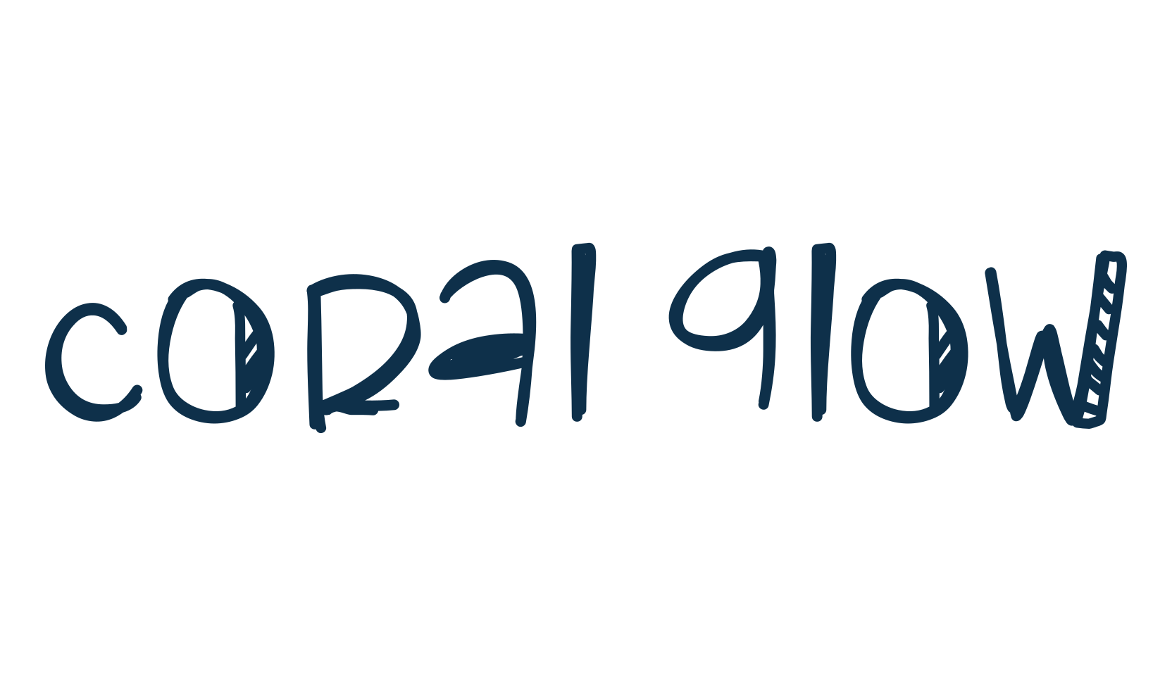 Coral Glow, fancy cartoon decorative font preview