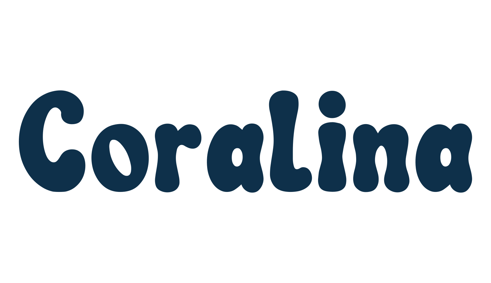 Coralina, fancy groovy decorative font preview