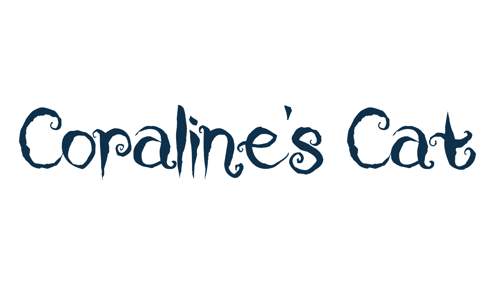 Coraline's Cat, fancy decorative font preview