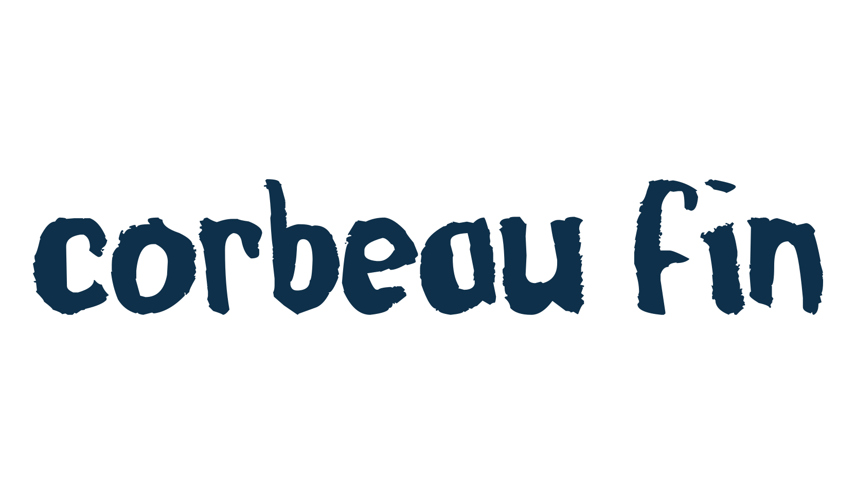 Corbeau Fin, eroded font preview
