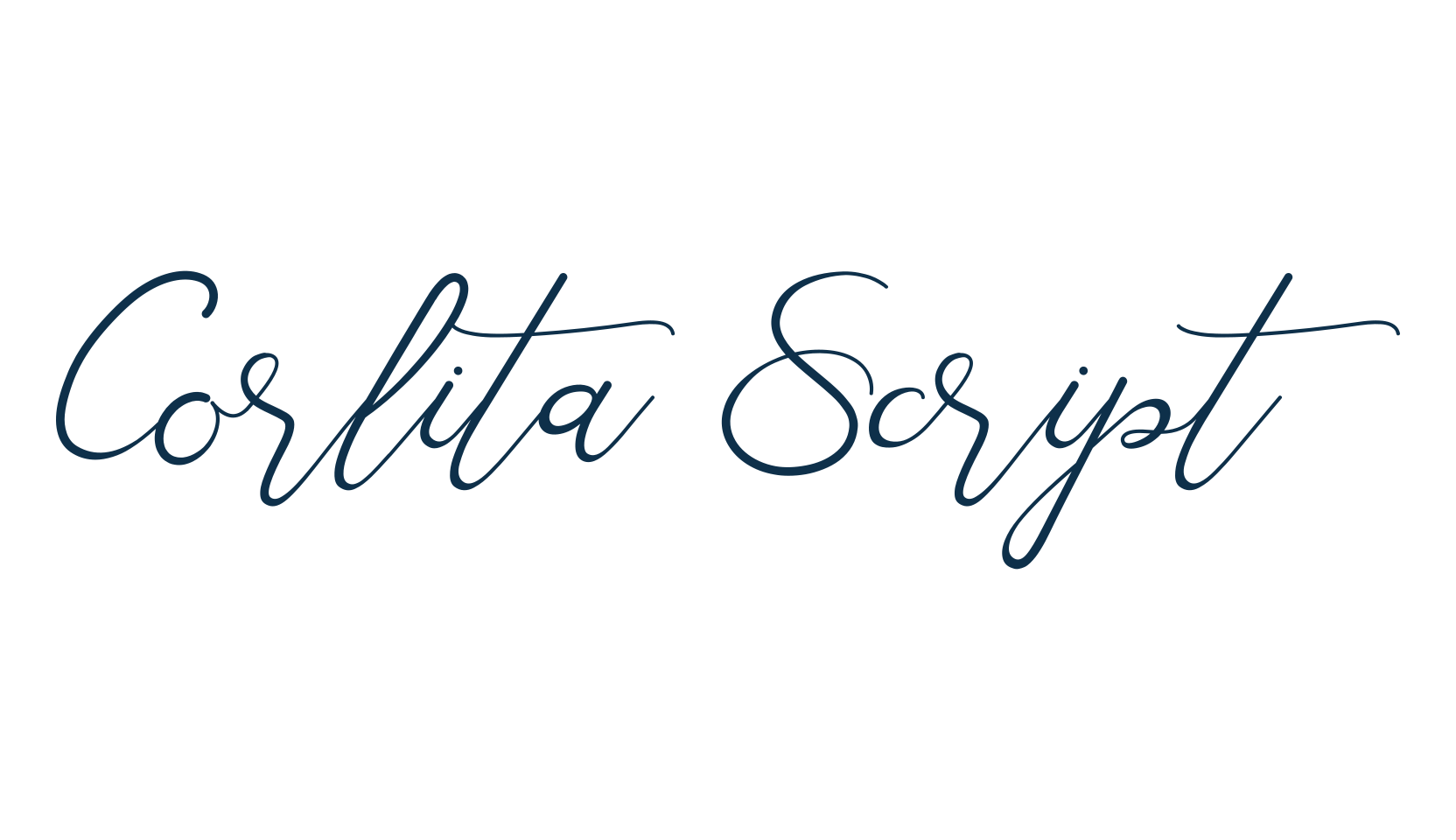 Corlita Script, script calligraphy fancy decorative font preview