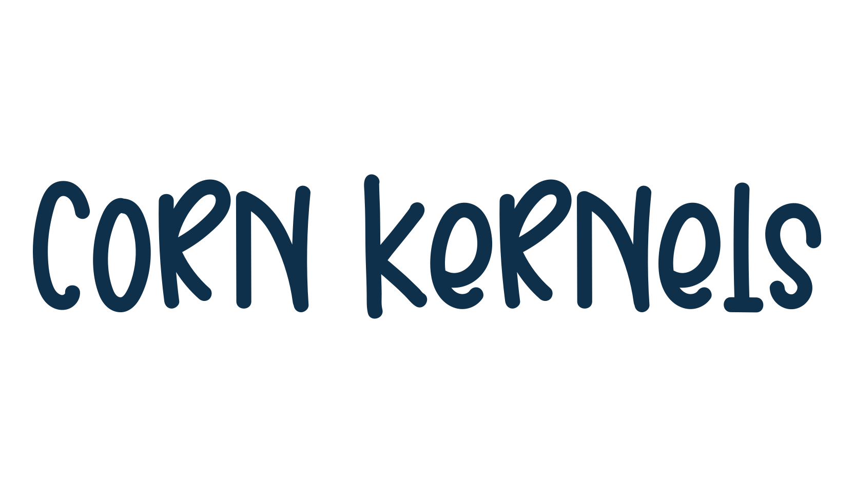 Corn Kernels, script handwritten fancy decorative calligraphy font preview