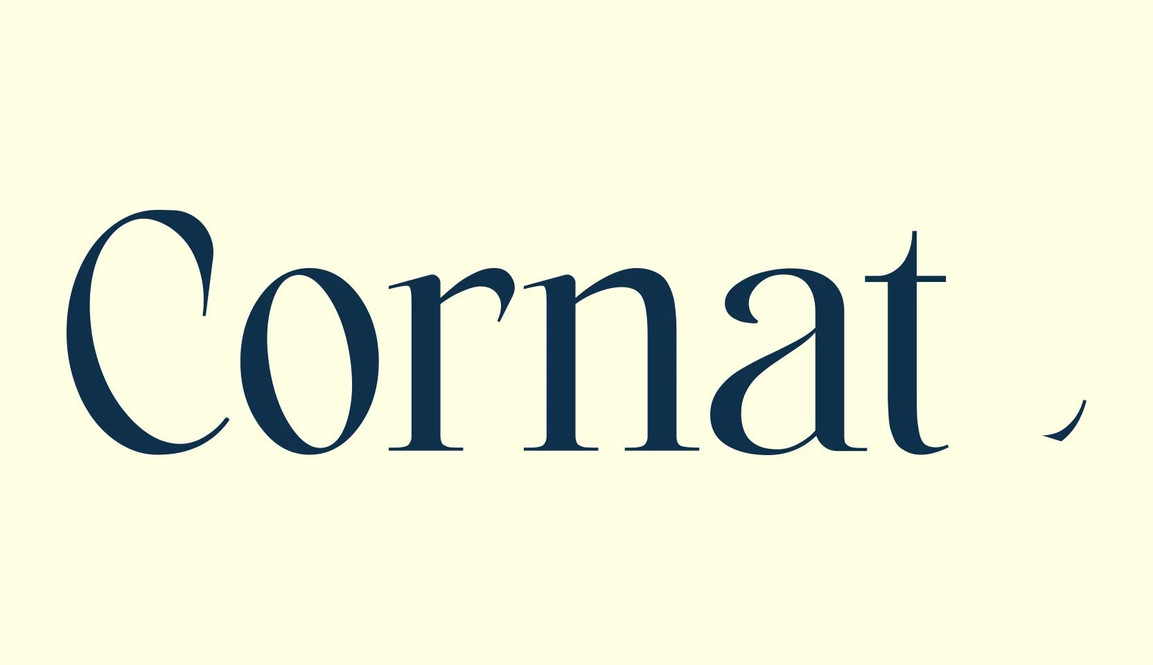 Cornate, basic serif font preview