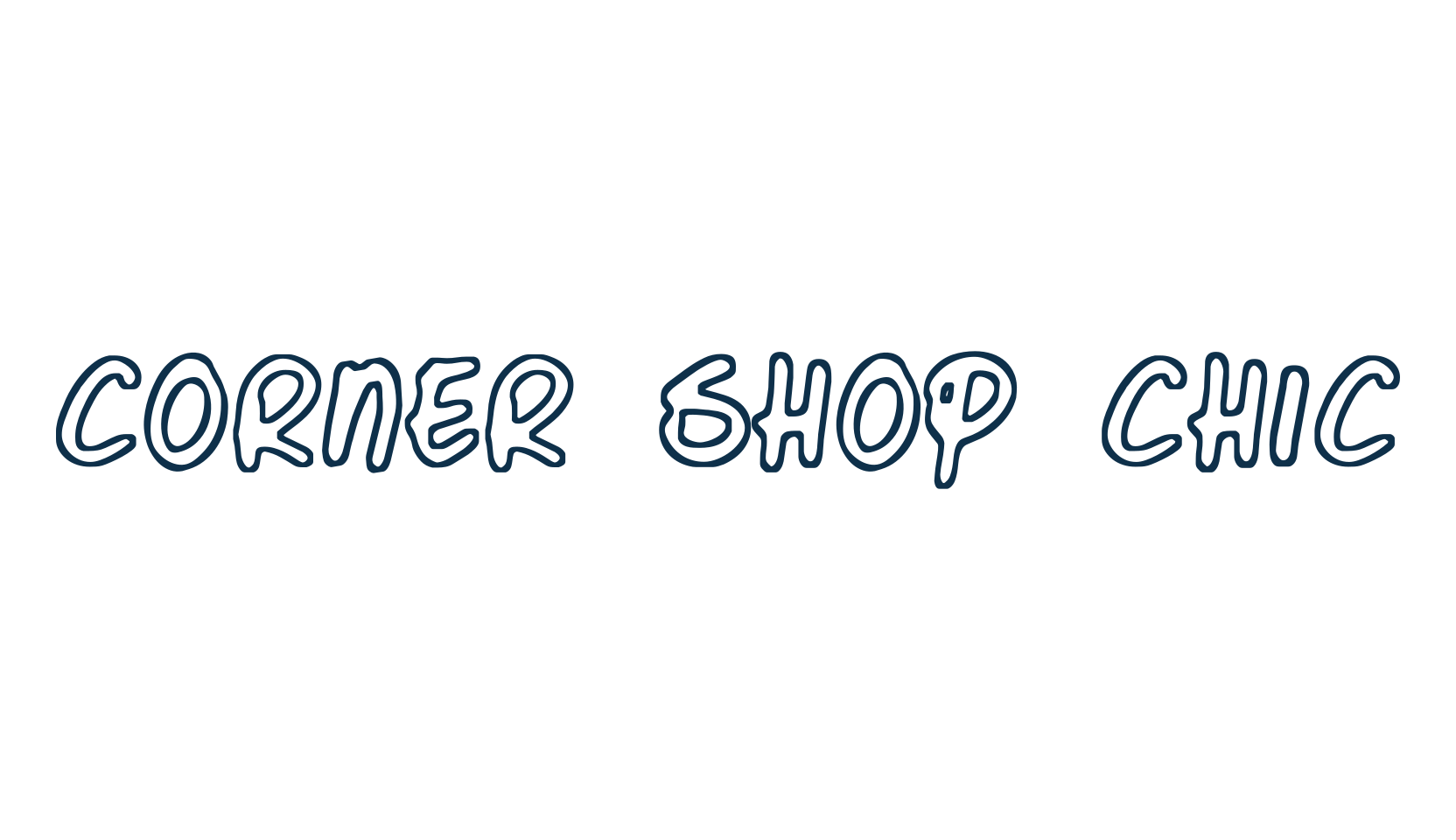 Corner Shop Chic, fancy various decorative font preview