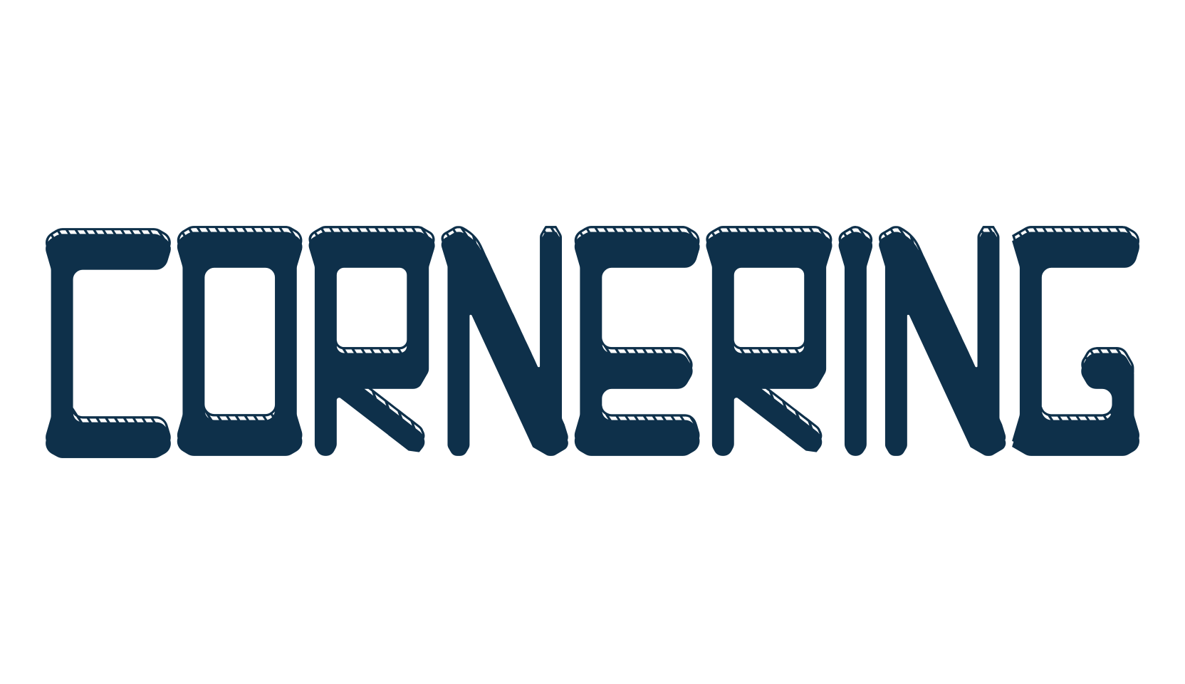 Cornering, various font preview