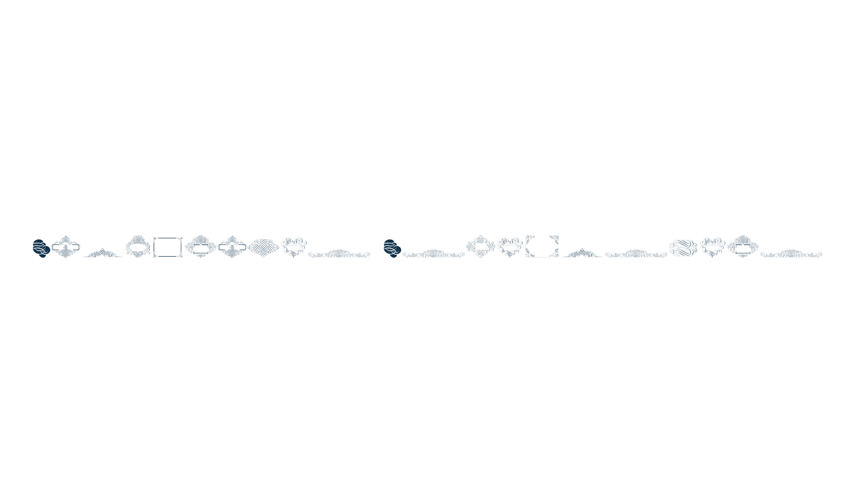 Cornucopia Caligrafica, fancy decorative font preview