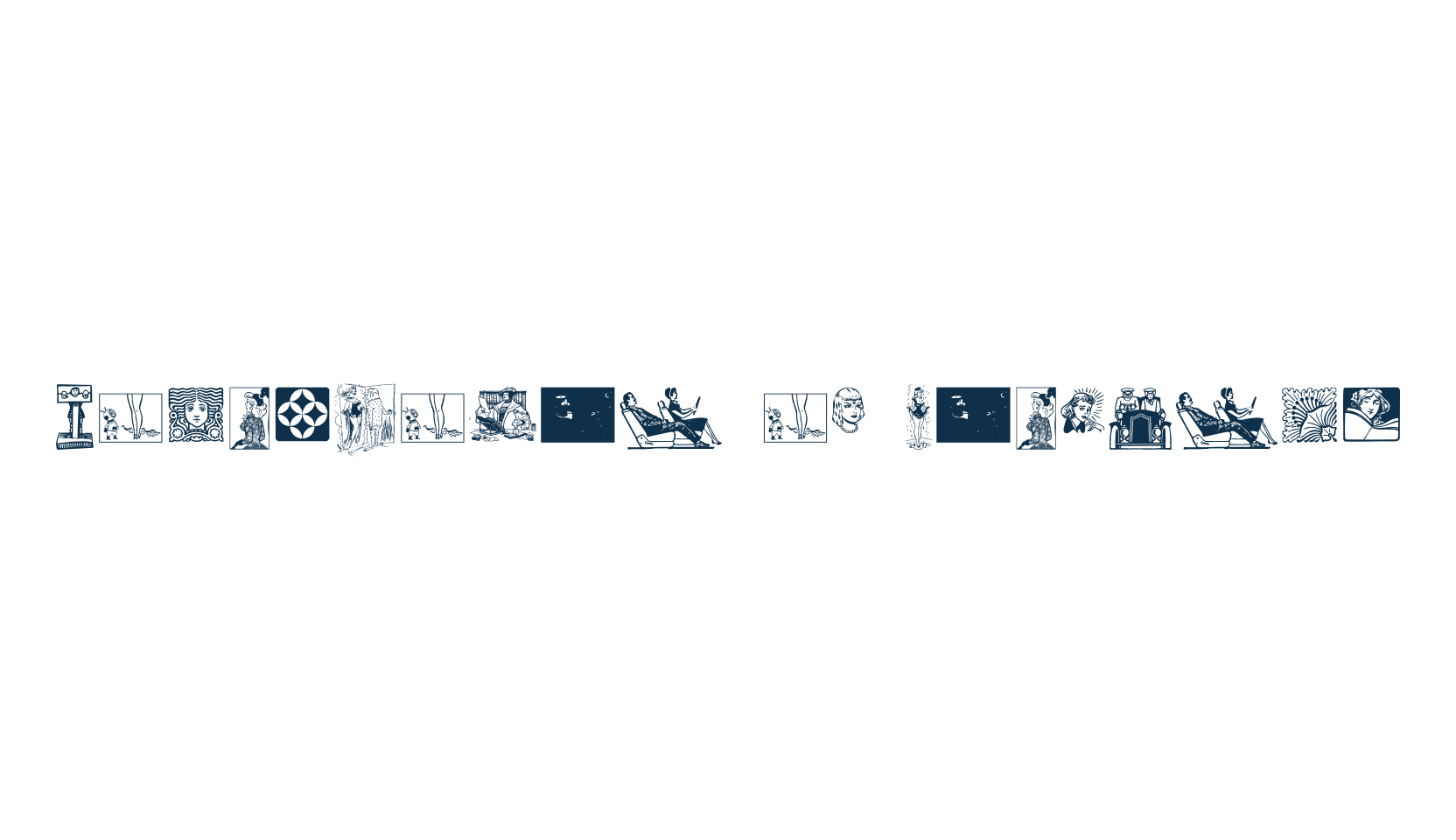 Cornucopia of Dingbats, fancy decorative font preview