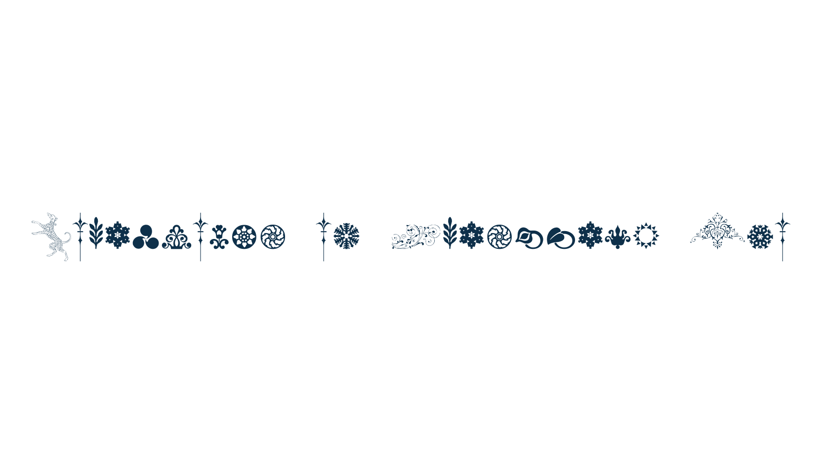 Cornucopia of Ornaments Two, fancy decorative font preview