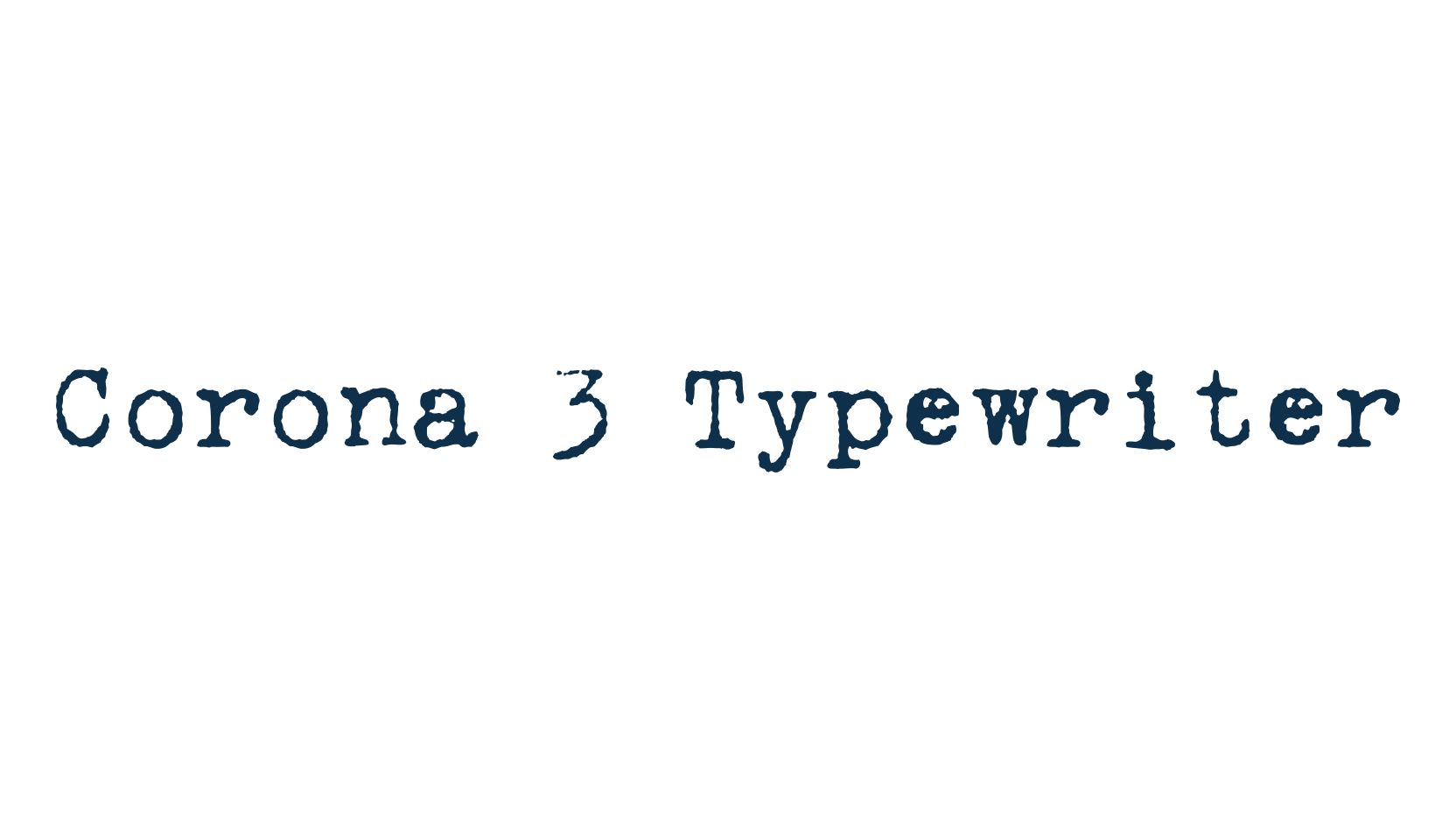 Corona 3 Typewriter, fancy typewriter decorative font preview