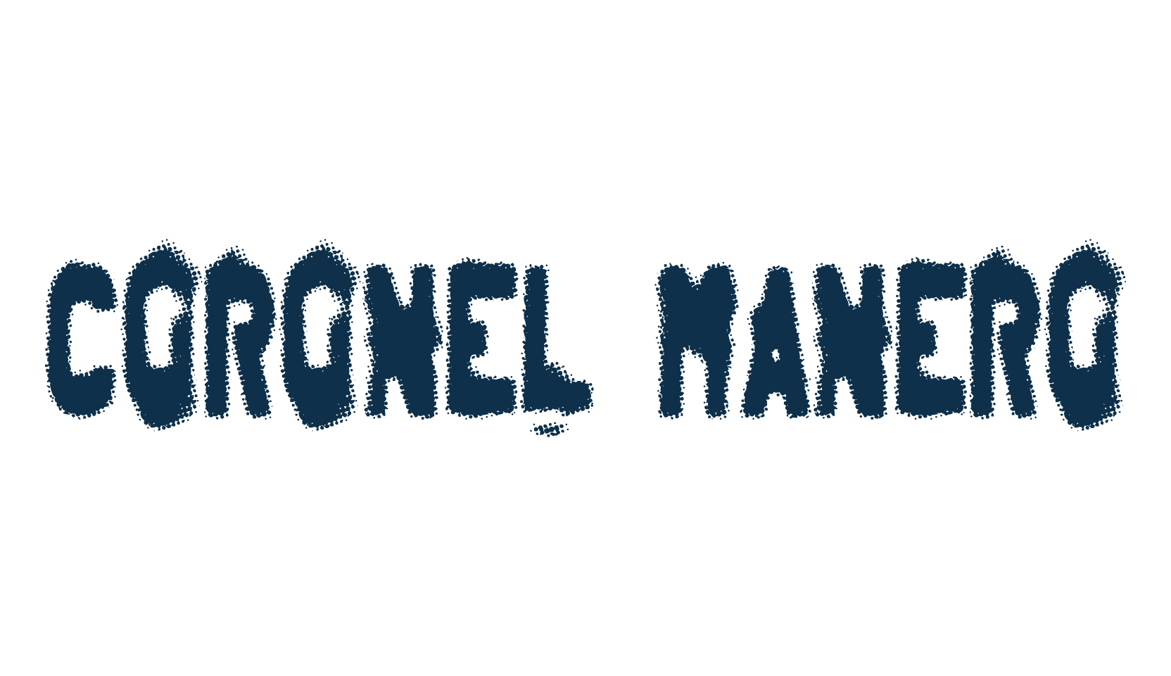 Coronel Manero, fancy destroy decorative font preview