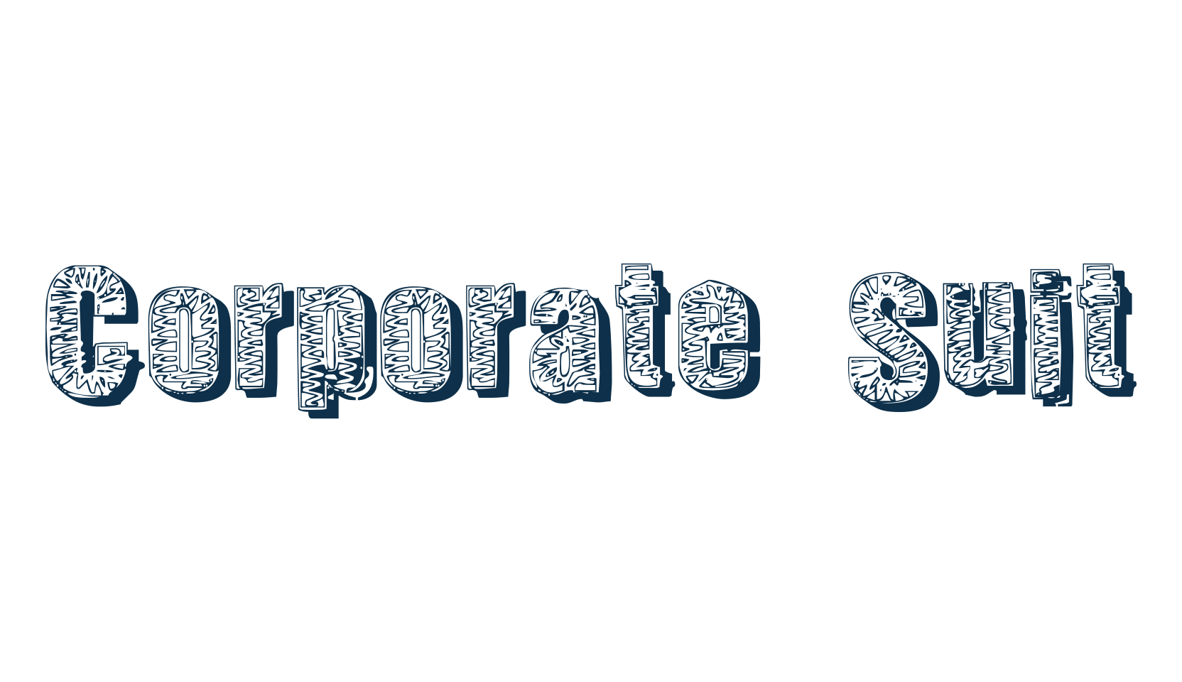 Corporate Suit, various font preview