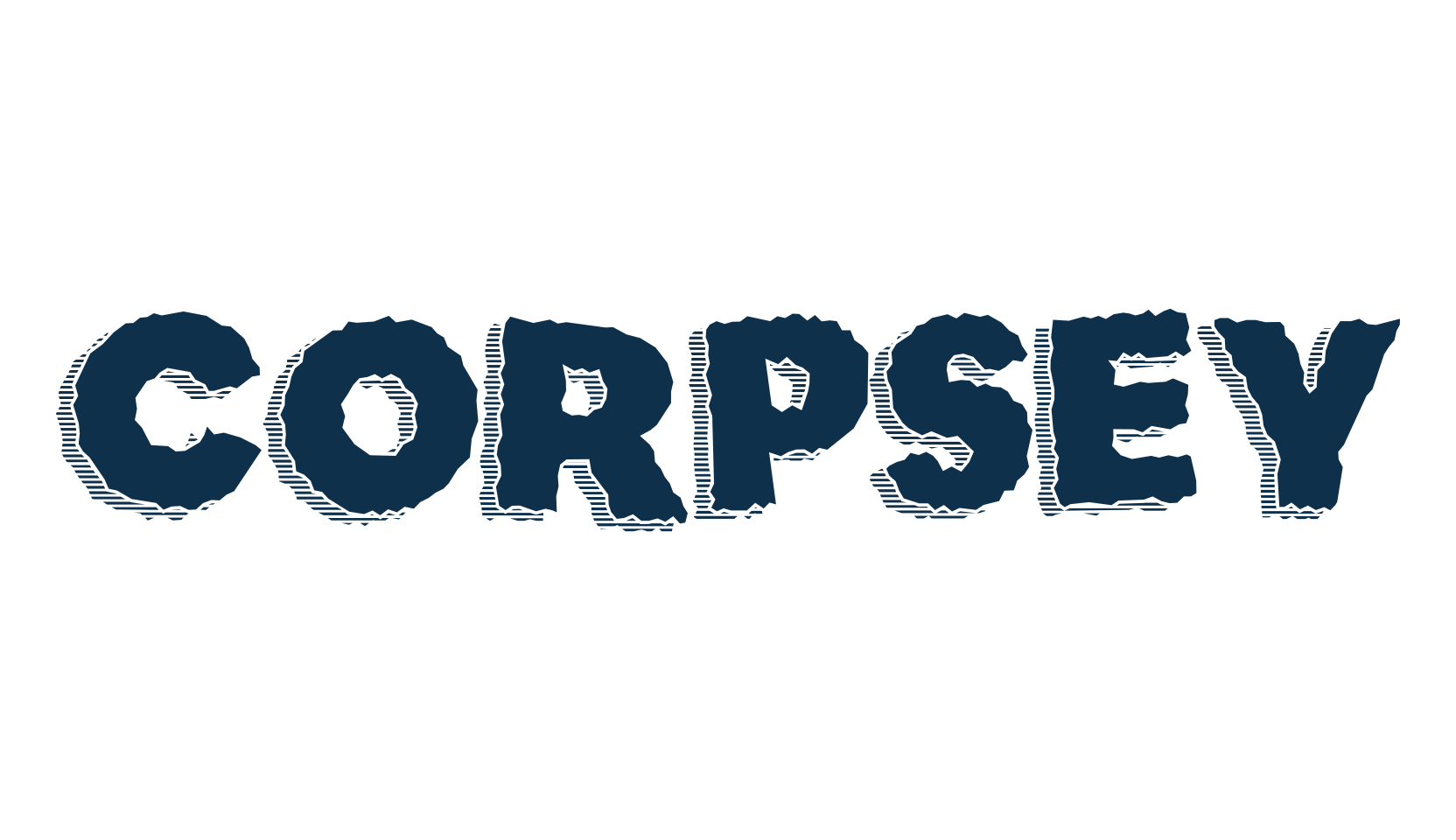Corpsey, distorted font preview