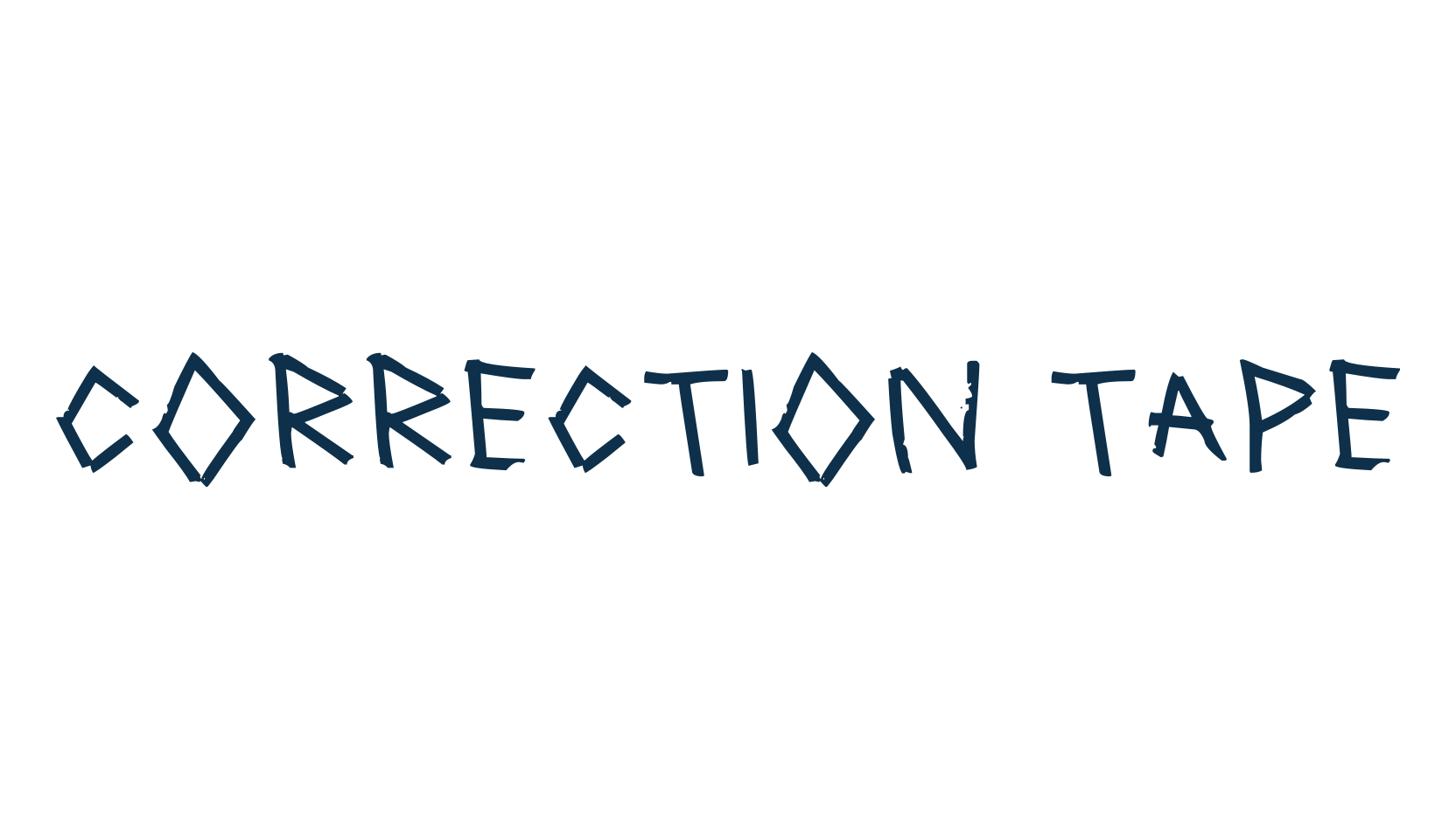 Correction Tape, distorted font preview