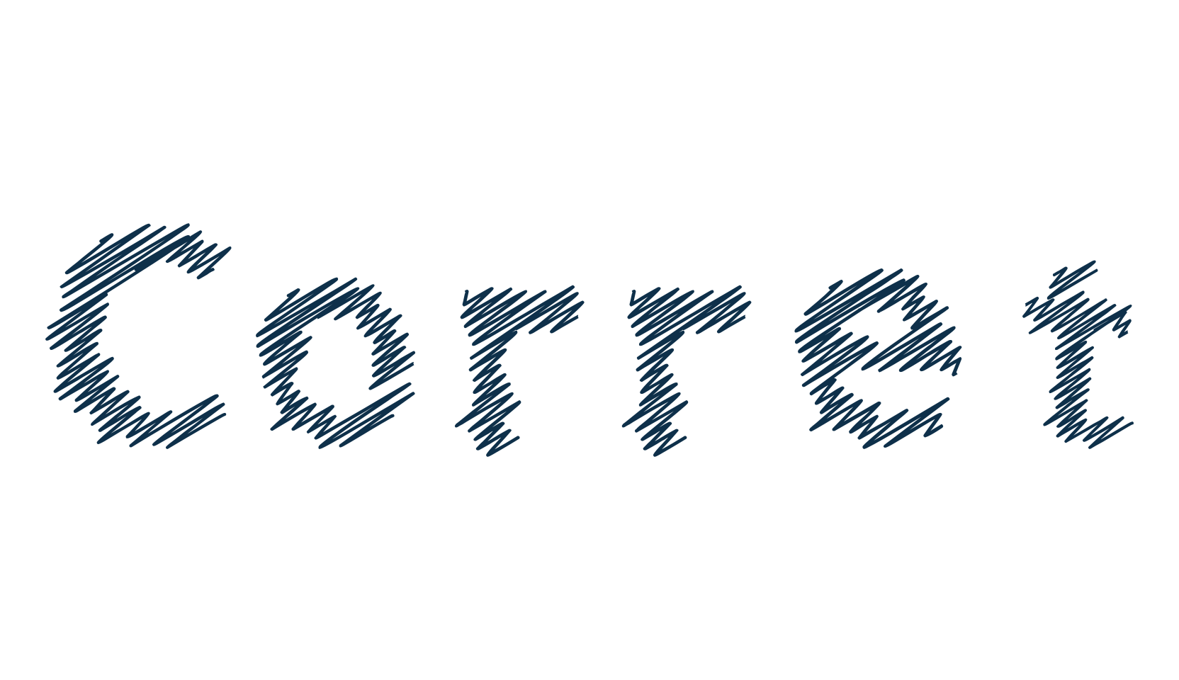 Corret, fancy distorted decorative font preview