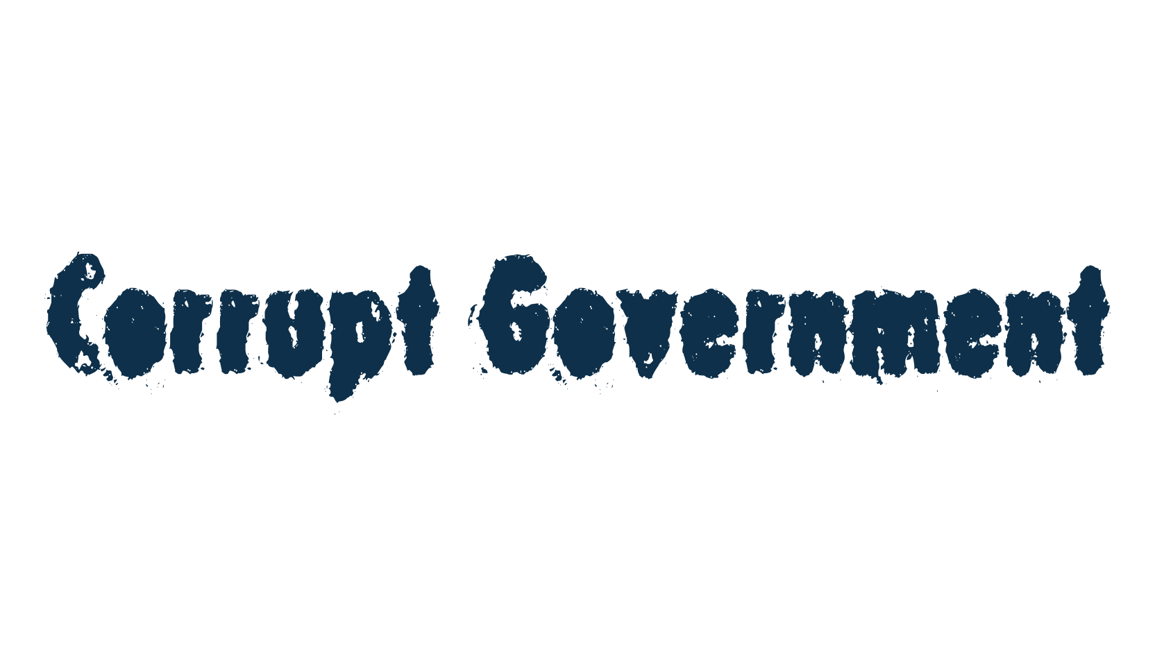 Corrupt Government, fancy destroy decorative font preview