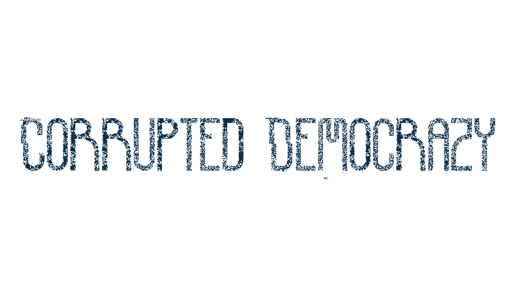 Corrupted Democrazy, fancy distorted decorative font preview