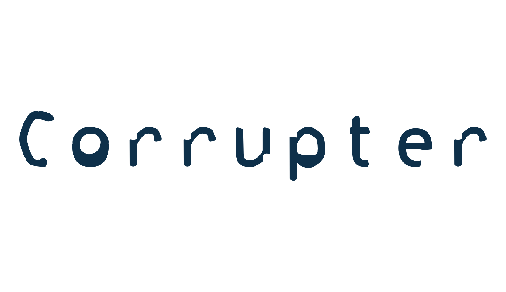 Corrupter, fancy distorted decorative font preview