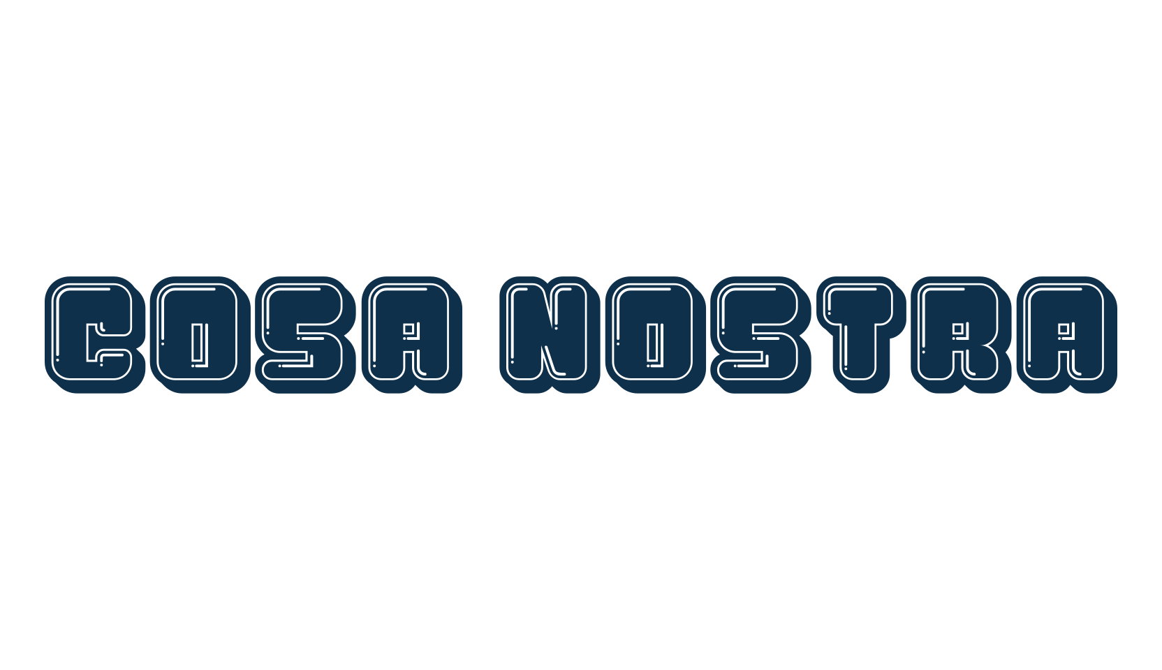 Cosa Nostra, fancy groovy decorative font preview