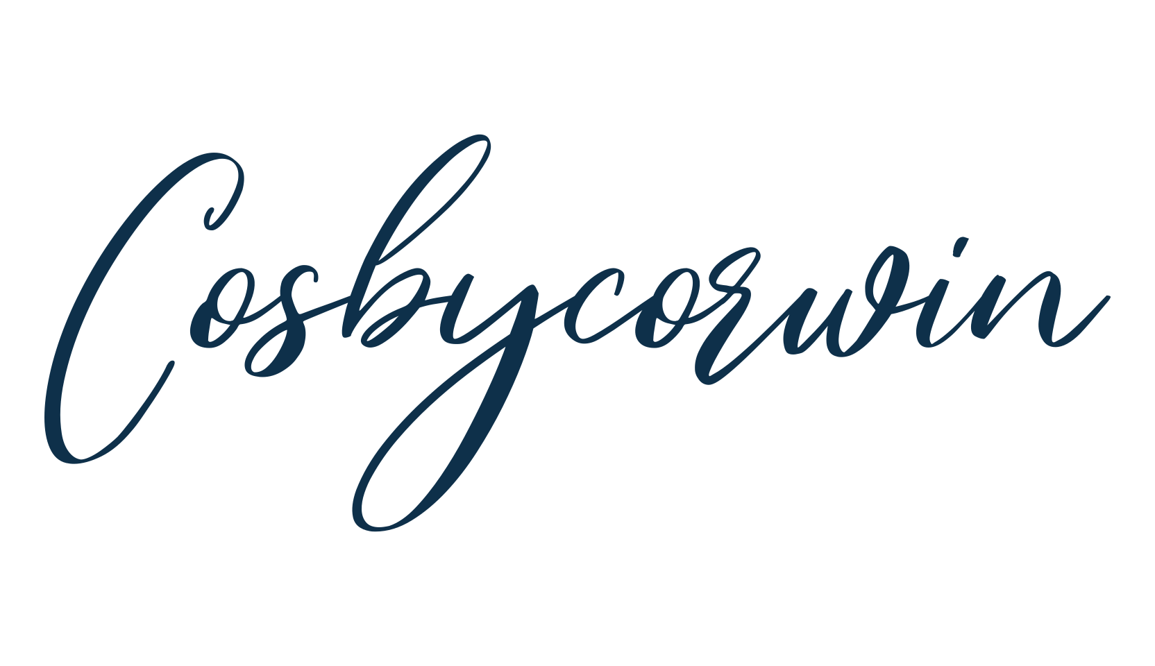 Cosbycorwin, handwriting font preview