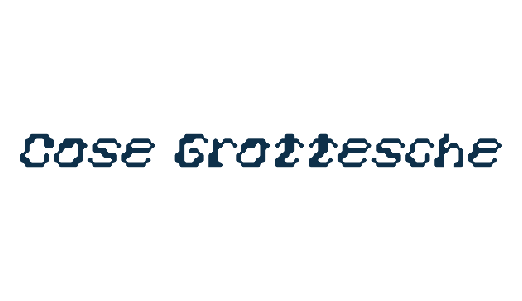 Cose Grottesche, techno lcd sci-fi font preview