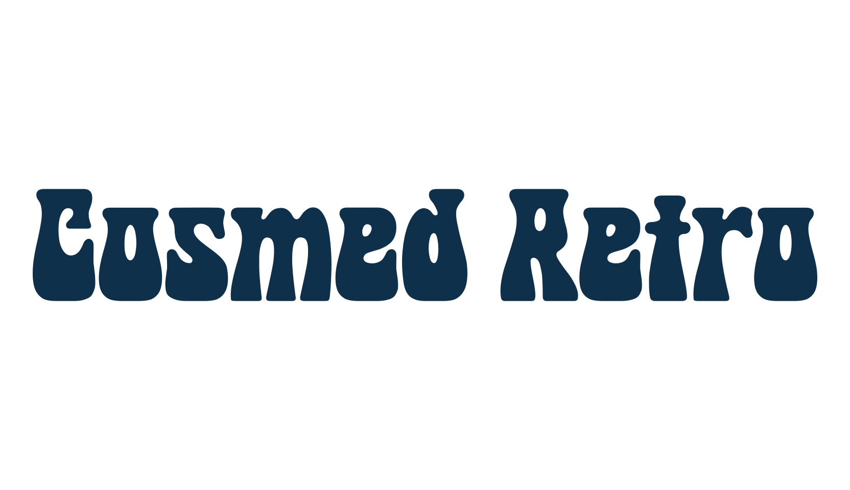 Cosmed Retro, fancy groovy decorative font preview