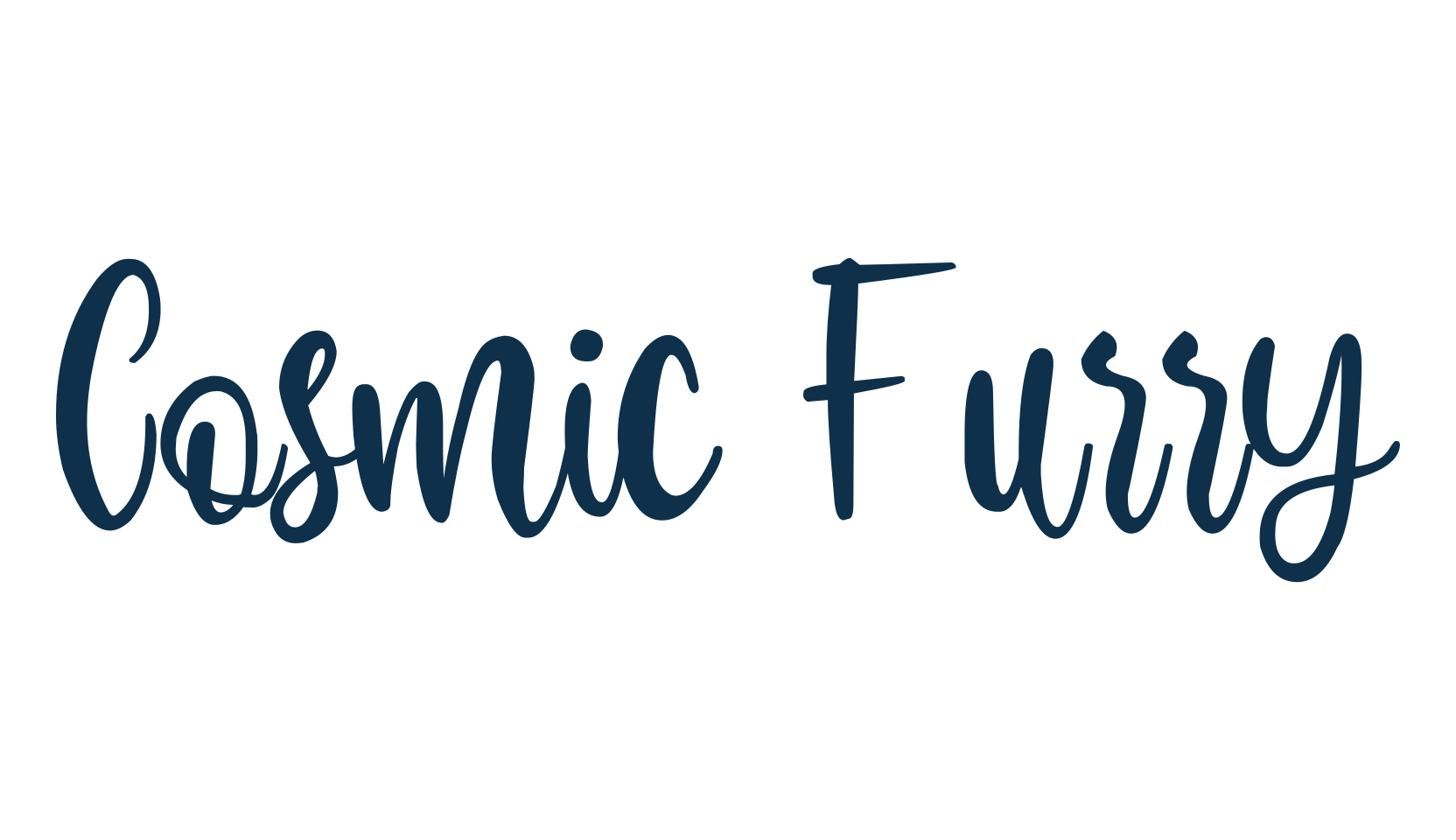 Cosmic Furry, fancy decorative font preview