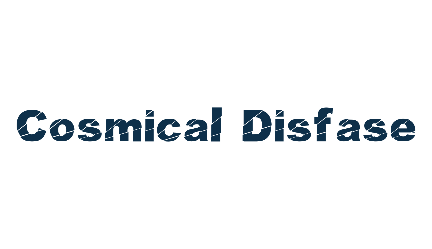Cosmical Disfase, distorted font preview