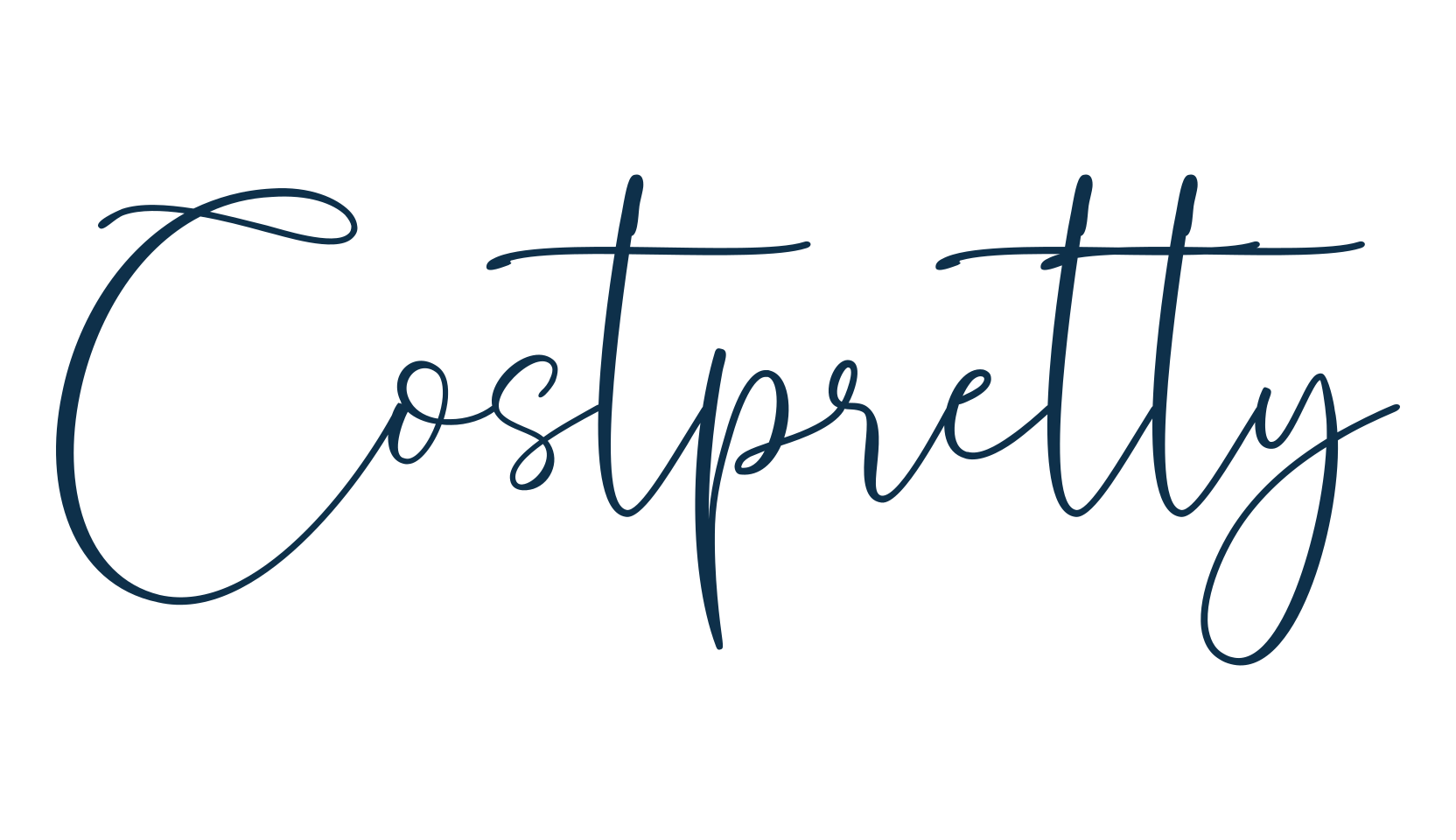 Costpretty, script handwritten fancy decorative calligraphy font preview