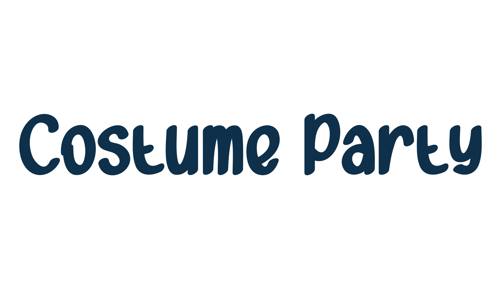 Costume Party, fancy decorative font preview
