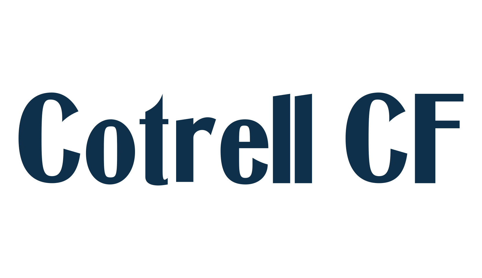 Cotrell CF, fancy retro decorative font preview