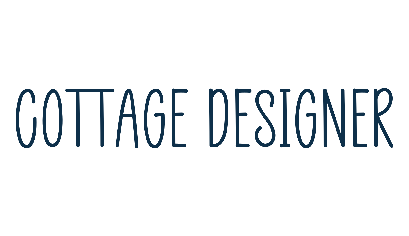 Cottage Designer, script handwritten fancy decorative calligraphy font preview