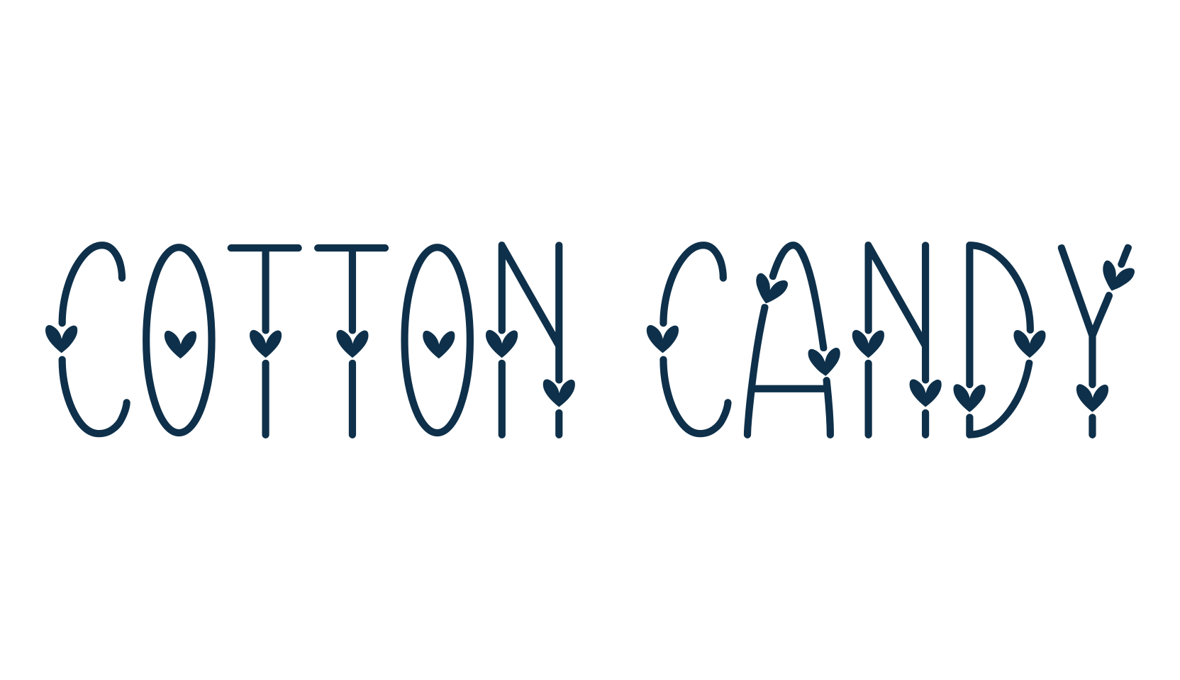 Cotton Candy, various font preview